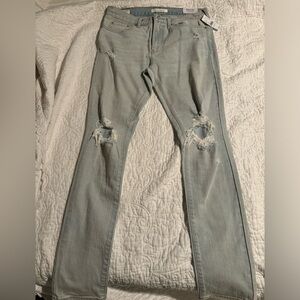 Pacsun Stacked Skinny Comfort Stretched Ripped Jeans New With Tags 32x32